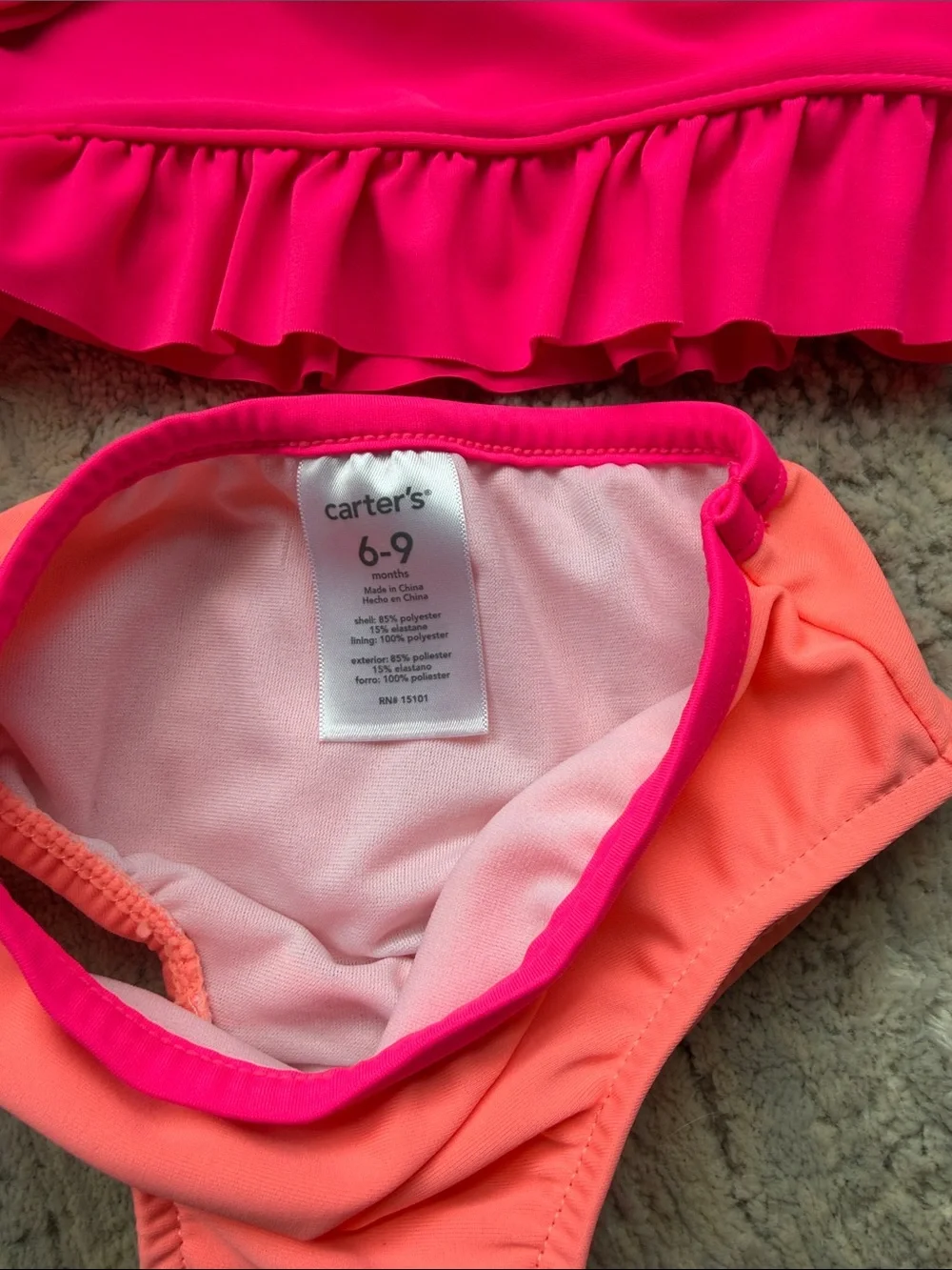 Carters baby girl swim 6/9m